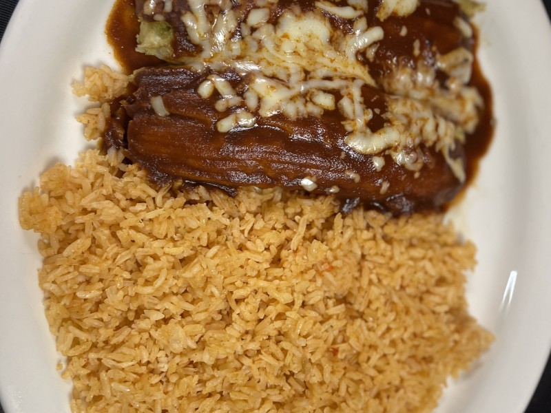9. Two Tamales,Rice And Beans.