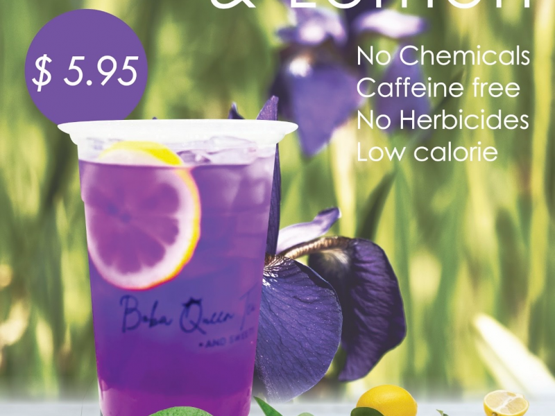 Butterfly pea with lemon