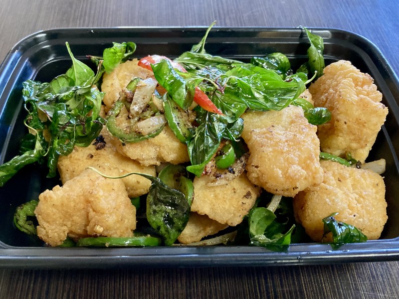 Salted peppers Crispy fish 