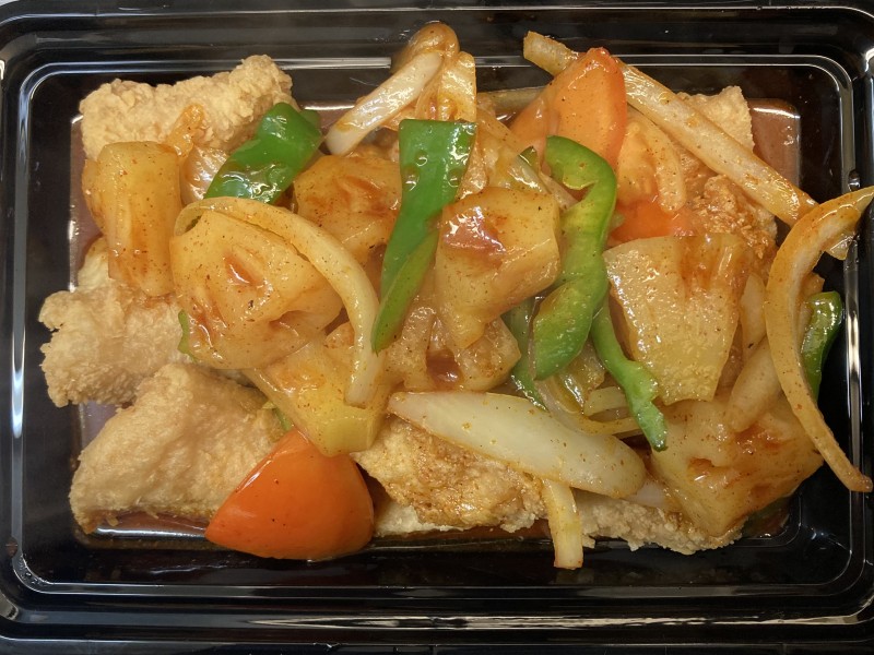 Sweet and sour crispy fish 