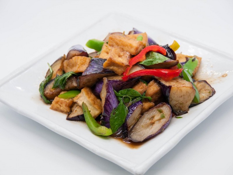 Spicy Eggplant with Thai Basil