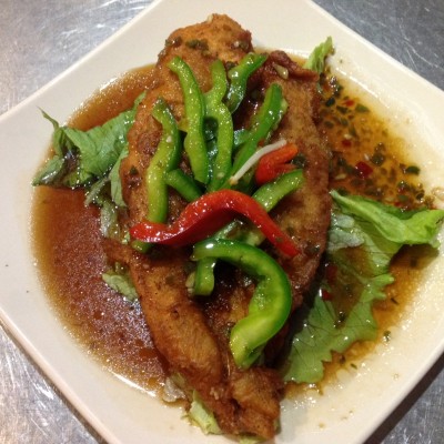 Sole Fish with Chili Sauce or Ginger Sauce