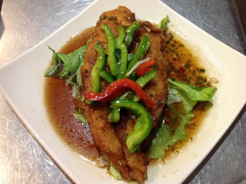 Sole Fish with Chili Sauce or Ginger Sauce