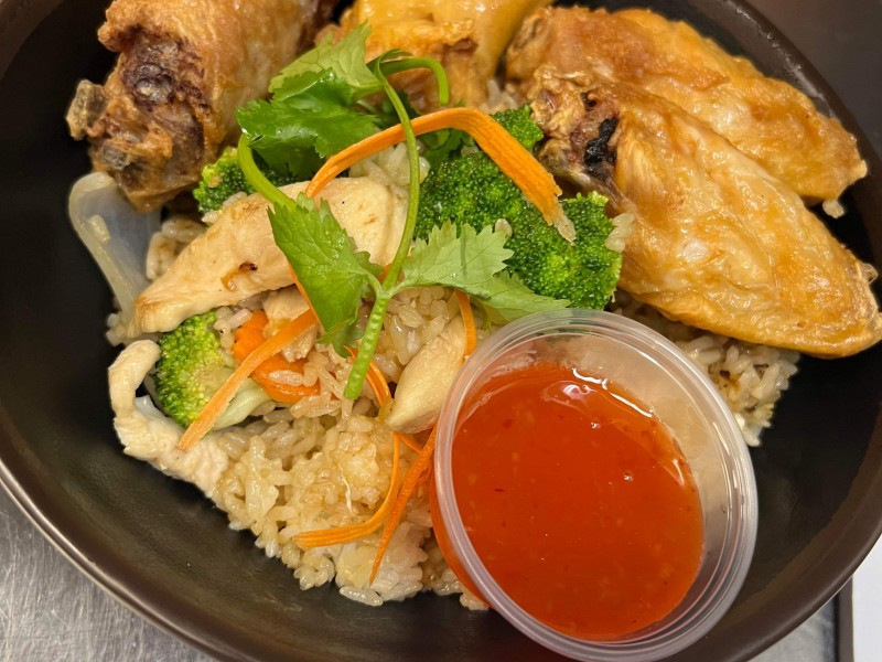 House Fried Rice With Chicken Wings