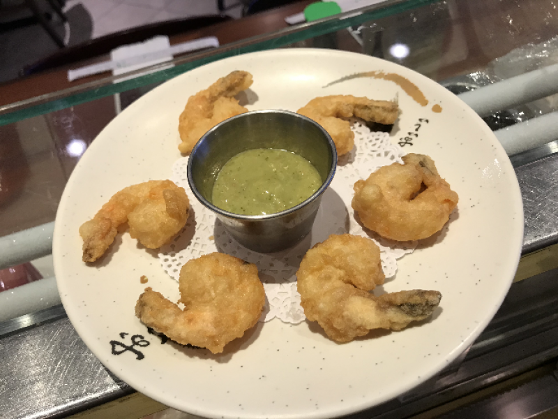 Fried Shrimp with Green Sauce