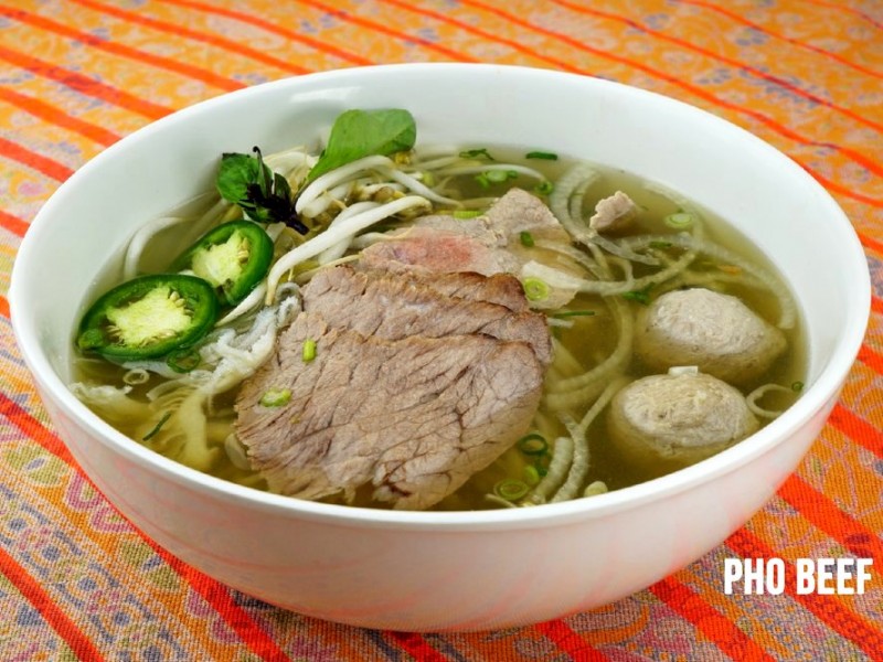 Pho with Rare Steak and Beef Ball
