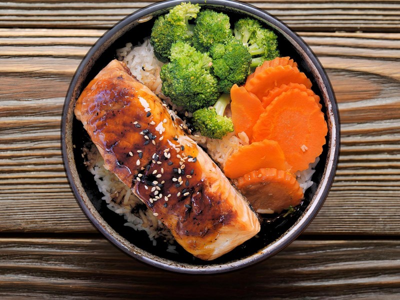SALMON TERIYAKI BOWL