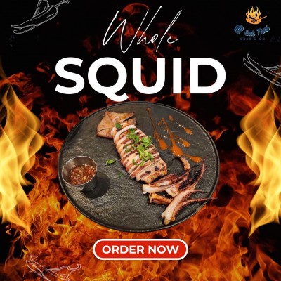 Whole Turmeric Squid (Pla Musk Yang) (S)