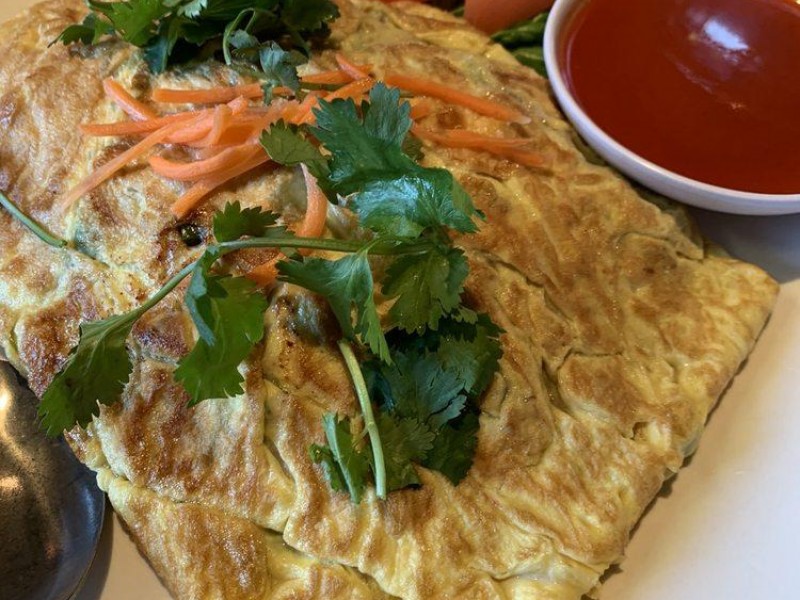 Thai Omlette with Ground Meat