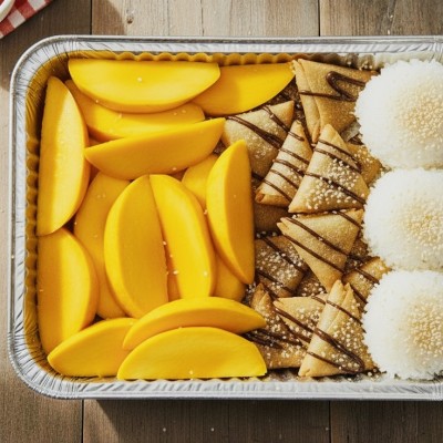 Sweet Rice Mango And Banana