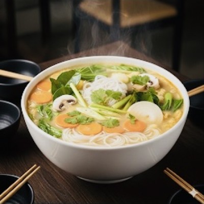 Vegetables Noodle Soup