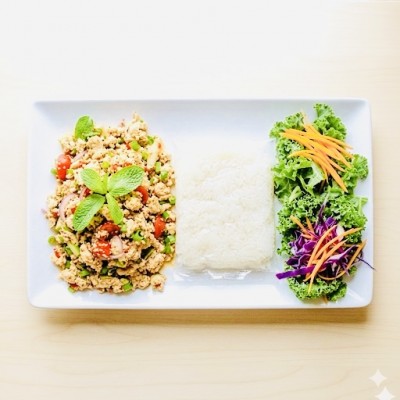 Spicy Chicken Salad With Sticky Rice