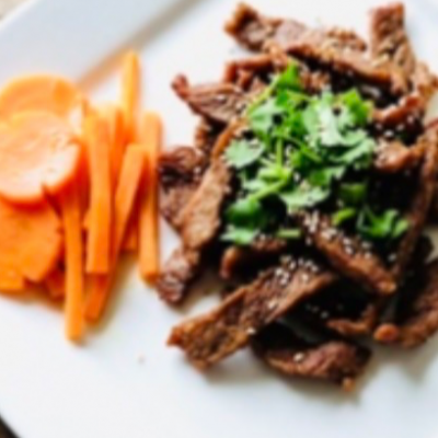 Salted Beef With Beown Rice