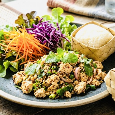Spicy Chicken Salad With Sticky Rice