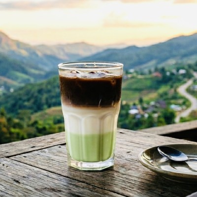 Iced Green Oak Milk cocoa