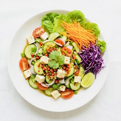Spicy Cucumber Steam Tofu Salad Gluten Free