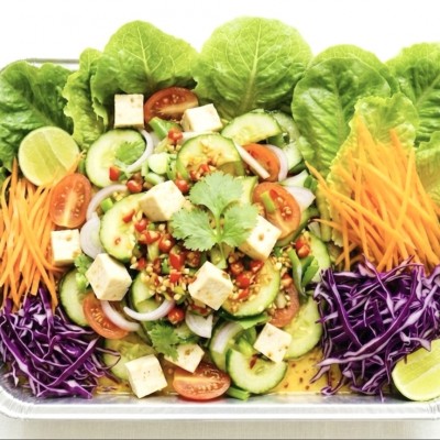 C-Spicy Cucumber Steam Tofu Salad