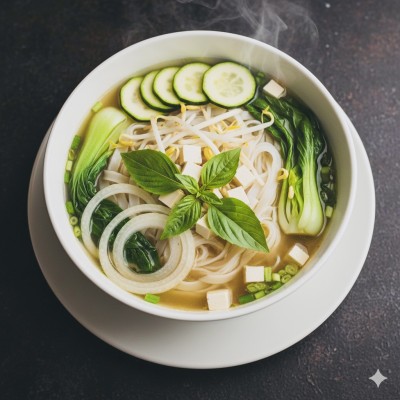 Pho Noodle Tofu Soup Gluten Free