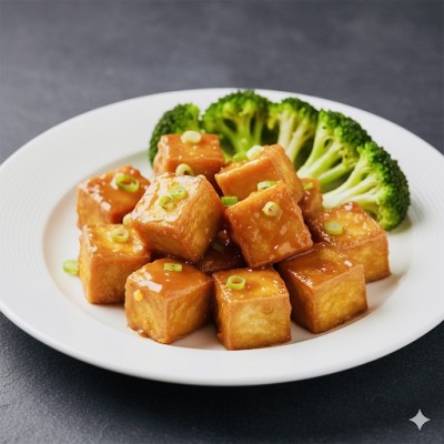 Orange Fried Tofu Gluten Free