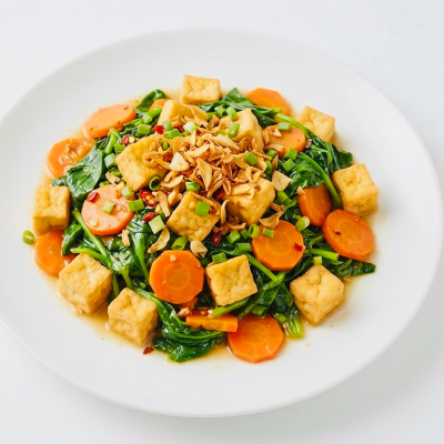 Spinach Tofu Garkic Gluten Free