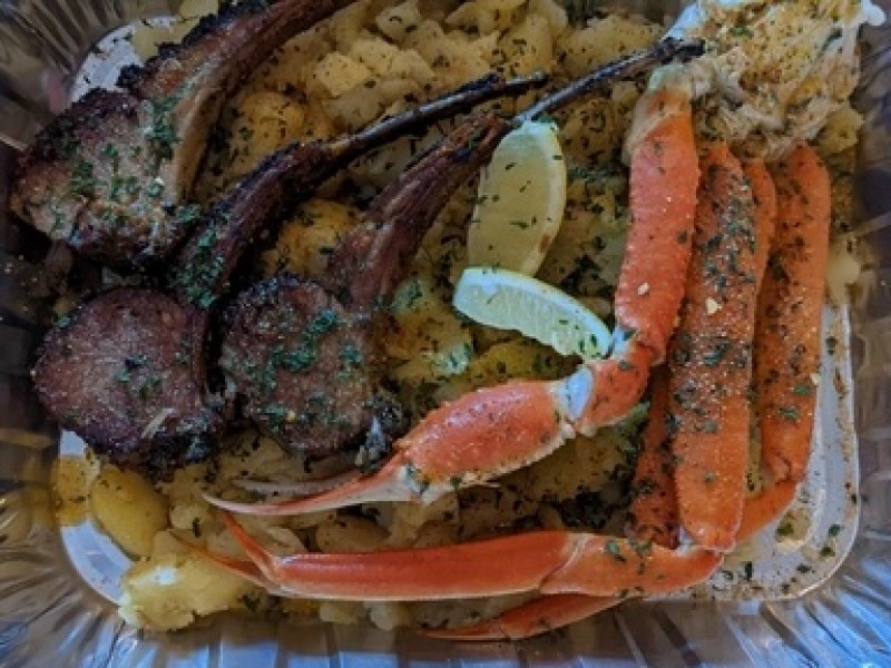 Lamb Chops w/ Krab Cluster