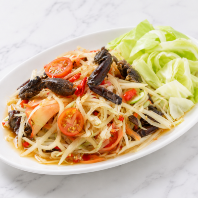Som Tum Plu (Black Crab)