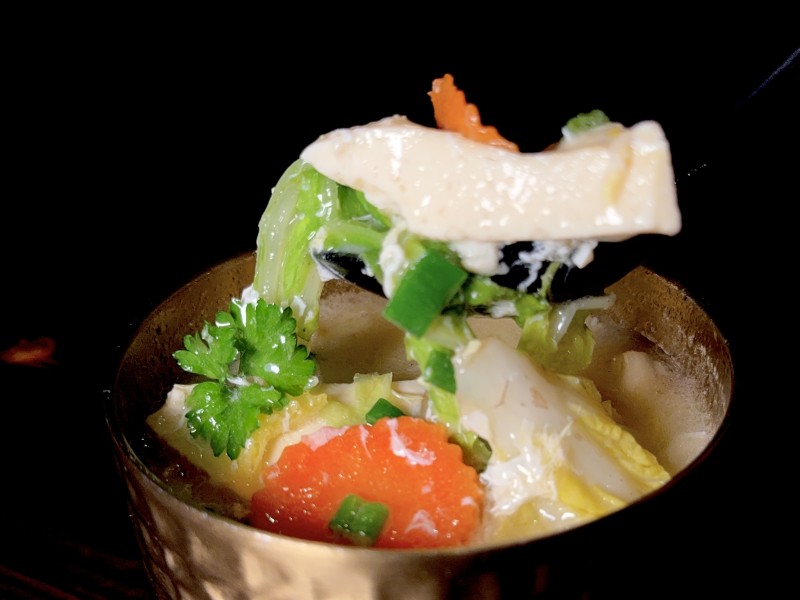 Organic Homemade Egg Tofu Soup