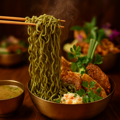 Ba Mee Gyo Moo Dang and Blue Crab