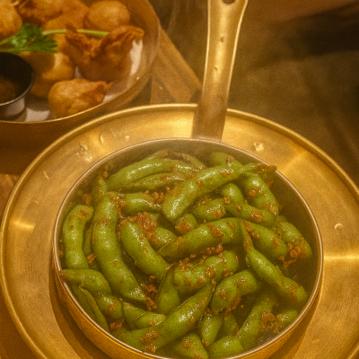 Organic Edamame with Garlic Soy Sauce