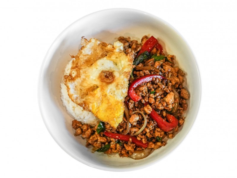 Pad Kra Pow And Egg