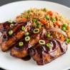 Bourbon Chicken with Fried Rice