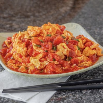 Tomato Egg Stirfry over Rice番茄鸡蛋盖饭