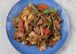 34. Drunken Noodles (Spicy Basil Noodles)
