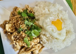 47. Garlic Chicken with Fried Egg