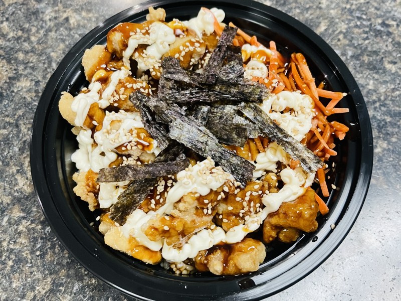 Karaage Don (Japanese fried chicken rice bowl)