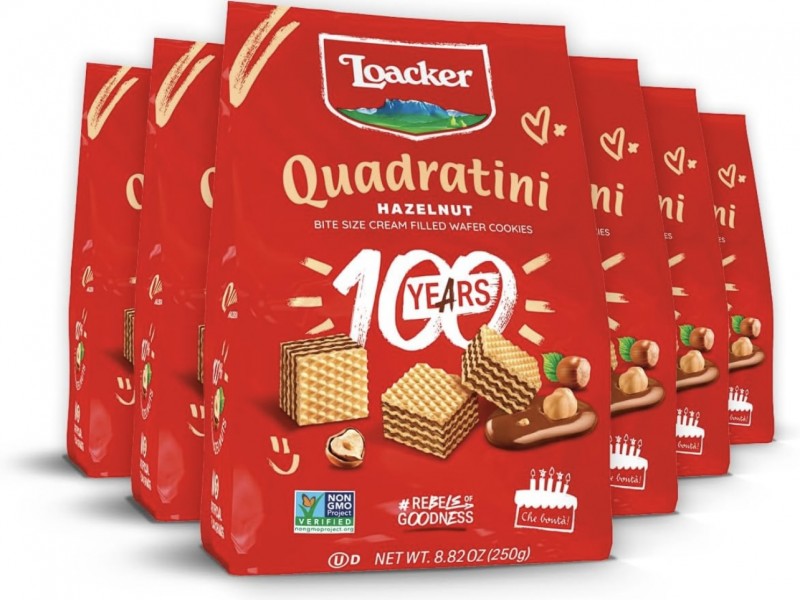 Loacker Quadratini Premium Chocolate Wafer Cookies (7.76 oz)