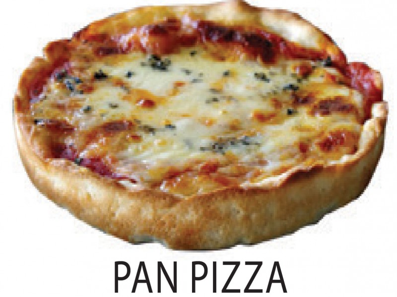 PAN PIZZA (includes 5 Toppings)