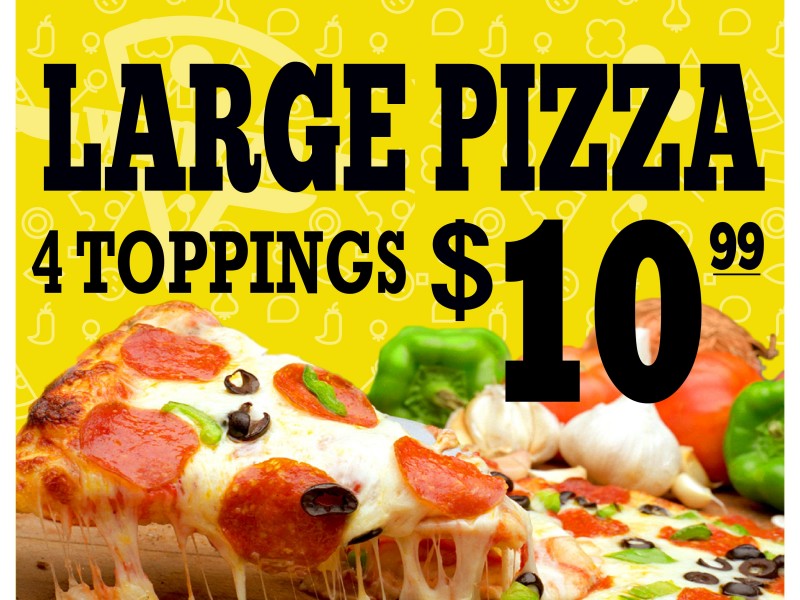 Large 4 Topping Pizza ONLINE PICK UP SPECIAL😍(Not Valid for Delivery) 