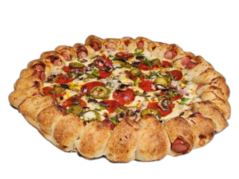 PIGS IN THE BLANKET CRUST PIZZA 
