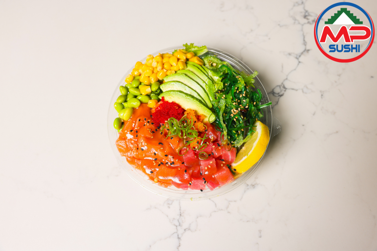 Salmon & Tuna Poke Bowl • MP Sushi & Poke Sun Valley