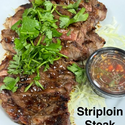 Striploin Steak w/ Black Pepper
