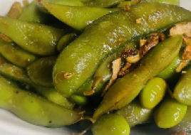Spicy Garlic Edamame
