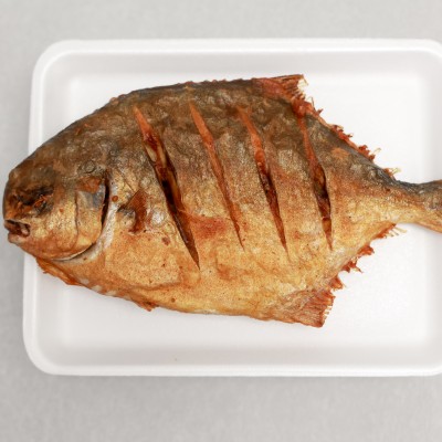 Fried Whole Golden Pompano Fish