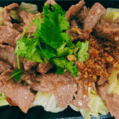 Garlic Pepper Served with Rice