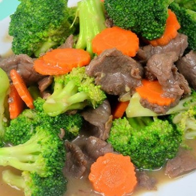 Broccoli Served with Rice