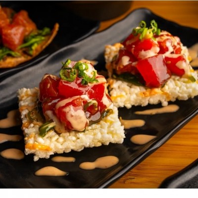 Senbei Ahi Tartare