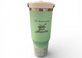 Anantra 10th Anniversary 30oz Stanley Flip Straw Tumbler (Green)