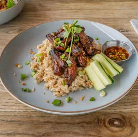 Beef Jerky Garlic Rice