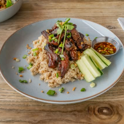 Beef Jerky Garlic Rice