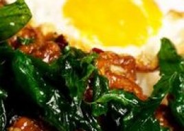 Thai Basil Crispy Chicken over rice